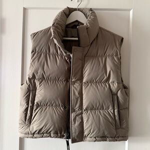 Women's Tan Puffer Vest